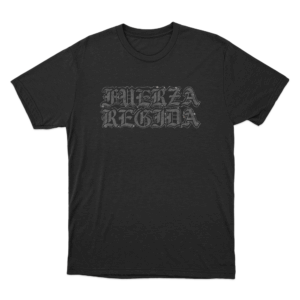 Fuerza Regida Gothic Glitter Text Unisex T Shirt Black